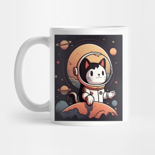 Catronaut Cute Cat Astronaut Deep In Space Cosmic Cat Science - Funny Cats Mug